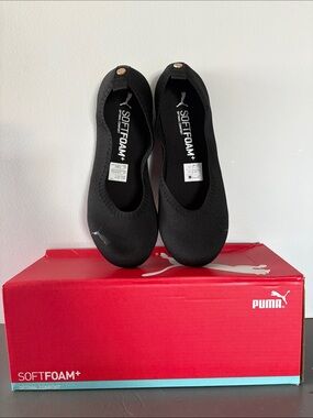 Puma Black SoftFoam+ Knit Ballet Flats